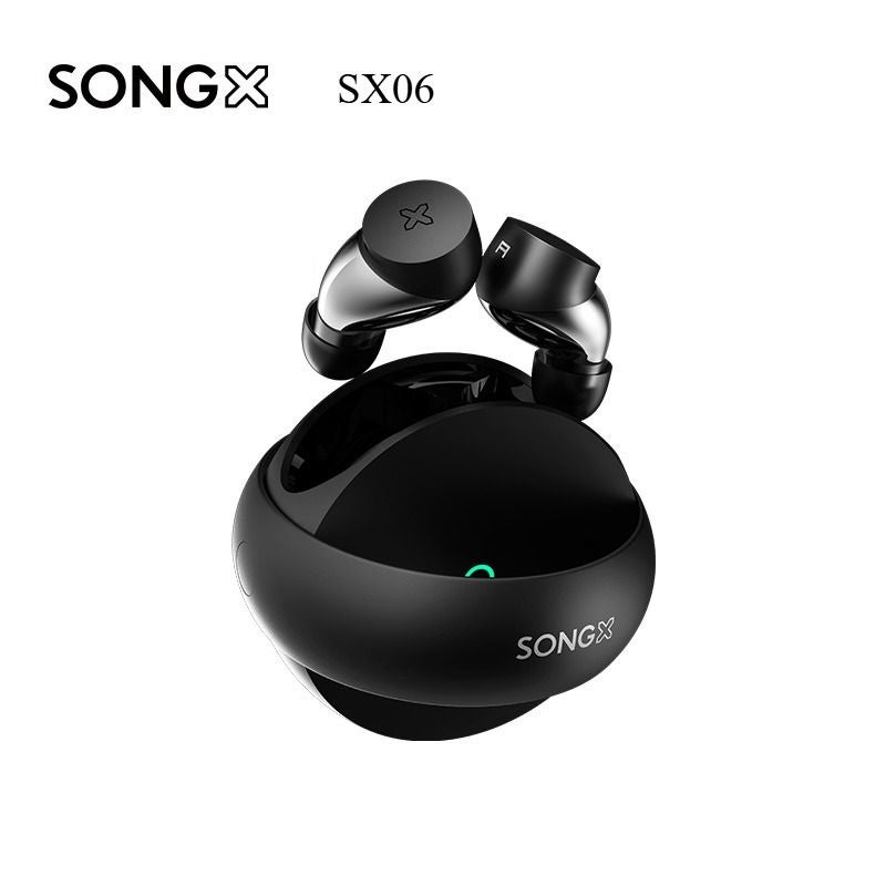 Songx Sx06 TWS Wireless Bluetooth Earbuds, Ipx5 Waterproof Sports Gaming Headset, Black - Image 1