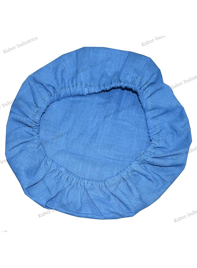 Kuber Industries 100 Percent Cotton Reusable Stretchable Anti Pollution Caps Surgeon Caps Pack Of 3 Blue Keshav46341 - Image 3