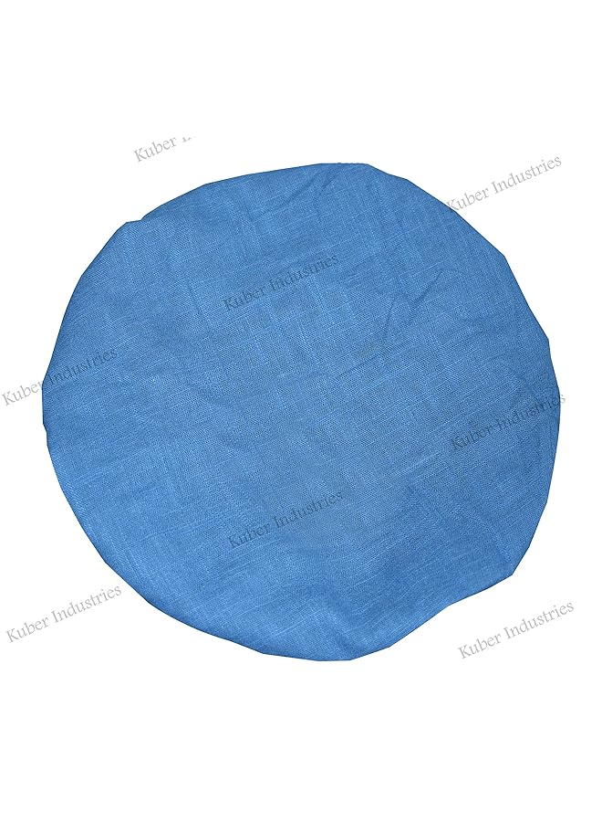Kuber Industries 100 Percent Cotton Reusable Stretchable Anti Pollution Caps Surgeon Caps Pack Of 3 Blue Keshav46341 - Image 2