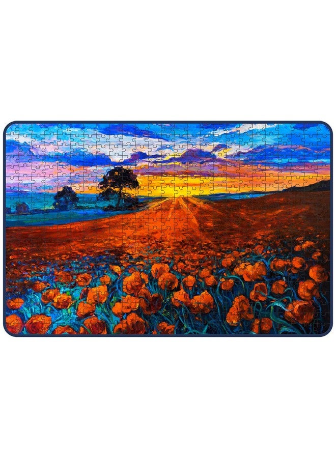 Webby Poppy Field at Sunrise Painting Jigsaw Puzzle, 500 Pieces - Image 2