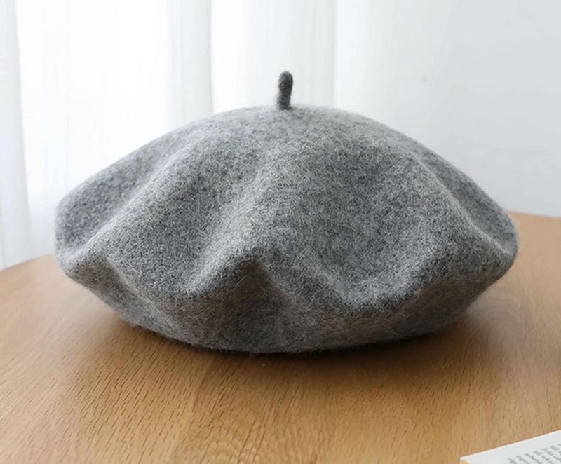 Brcus Kids Girls French Beret Hat Artist Hat Solid Warm Beanie Cap Winter Autumn - Image 2