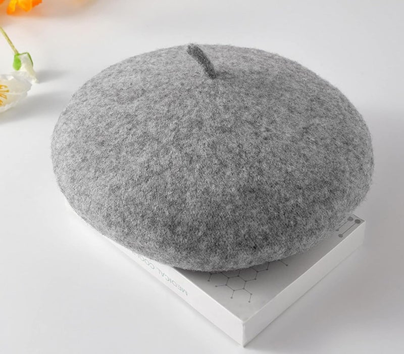 Brcus Kids Girls French Beret Hat Artist Hat Solid Warm Beanie Cap Winter Autumn - Image 3