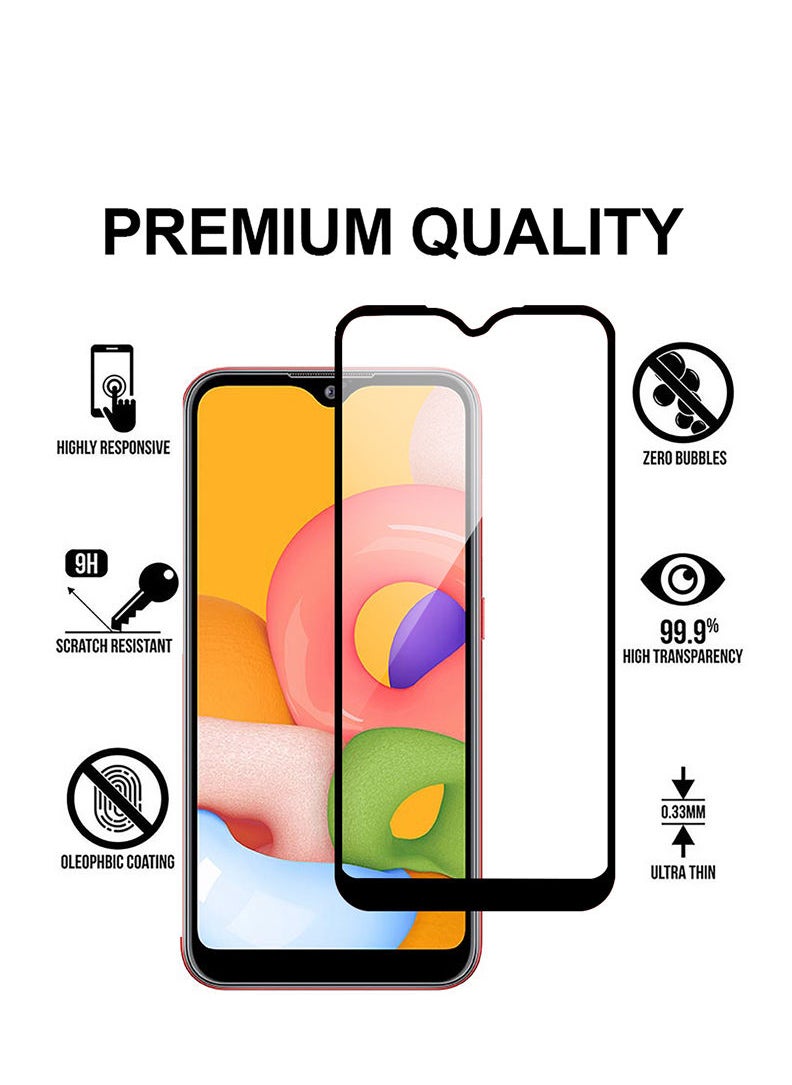 Theodor Tempered Glass Screen Protector With 9H Hardness For Samsung Galaxy A01 Black  - Image 2