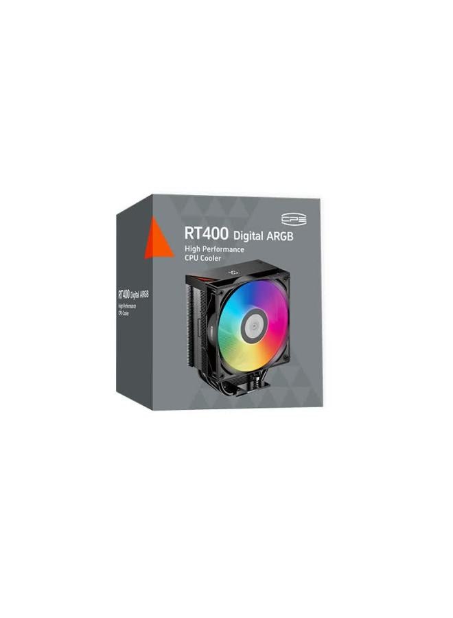 Pccooler Rt400 Digital Display Argb Black Cpu Air Cooler - Image 3