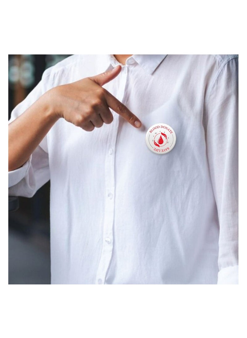 PRINTSHOP4ME World Blood Donate Day Button Badge-Lightweight,Quality Pin Ideal For Events,Gatherings&Daily Wear|Great For Events,Gifts&Everyday Use - Image 4
