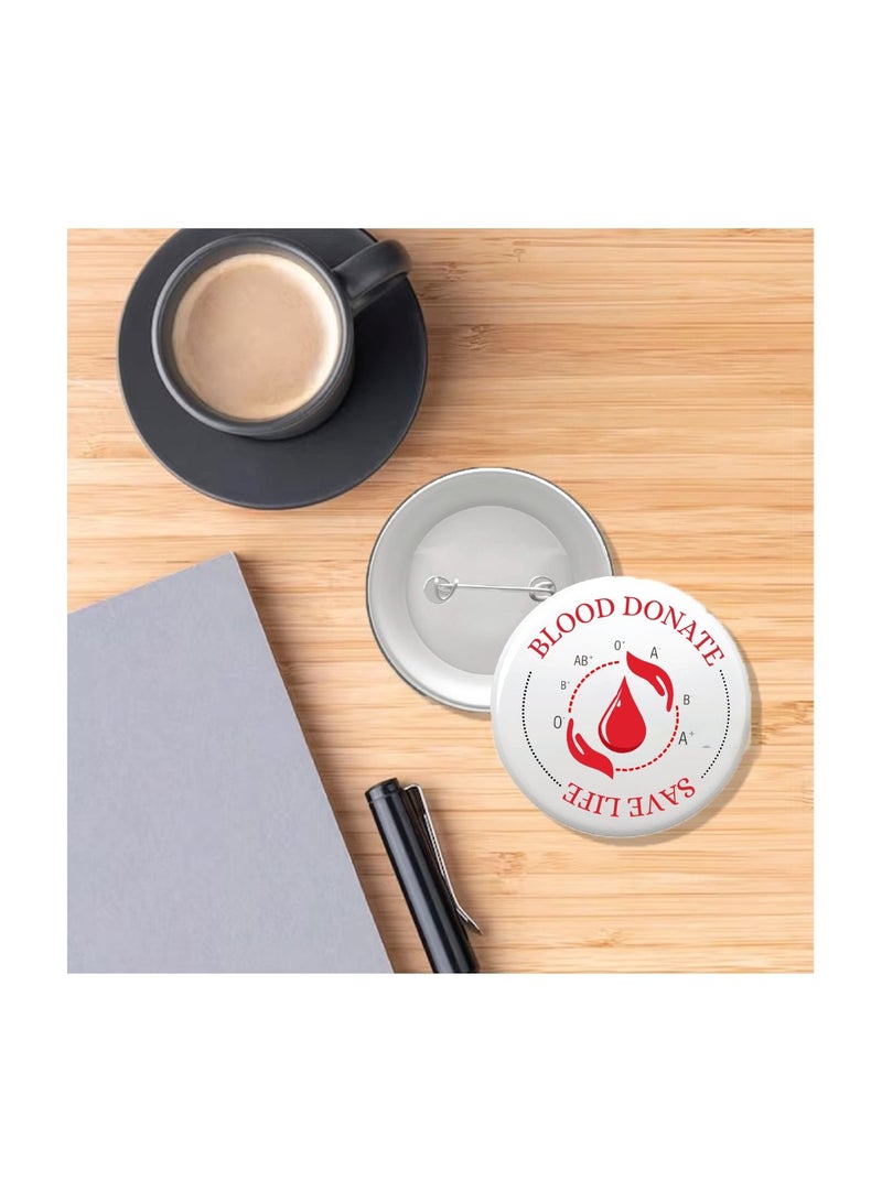 PRINTSHOP4ME World Blood Donate Day Button Badge-Lightweight,Quality Pin Ideal For Events,Gatherings&Daily Wear|Great For Events,Gifts&Everyday Use - Image 5