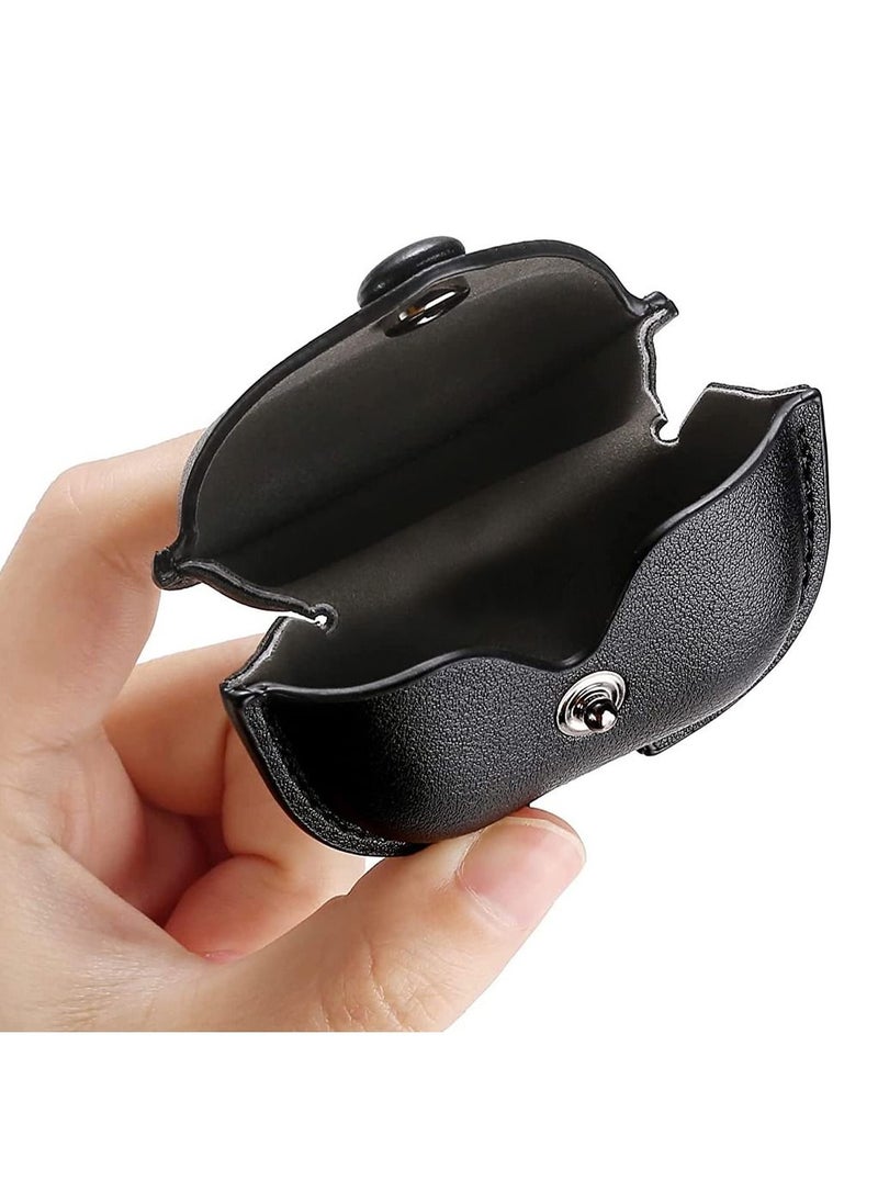 AirPods Pro 2 Case Leather Case Cover with Keychain Compatible with Apple AirPods Pro 2nd Generation 2022 Black