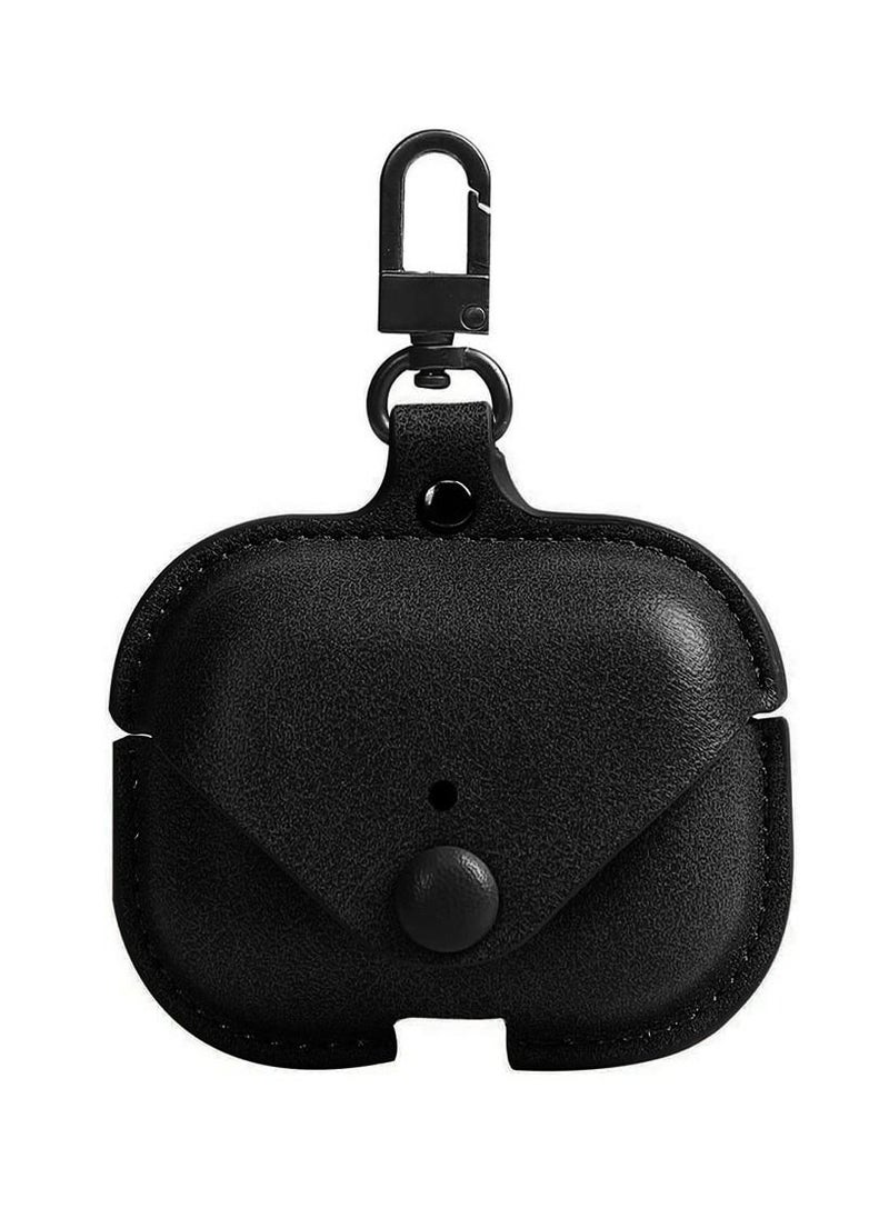 CATANES AirPods Pro 2 Case Leather Case Cover with Keychain Compatible with Apple AirPods Pro 2nd Generation 2022 Black  - Image 2