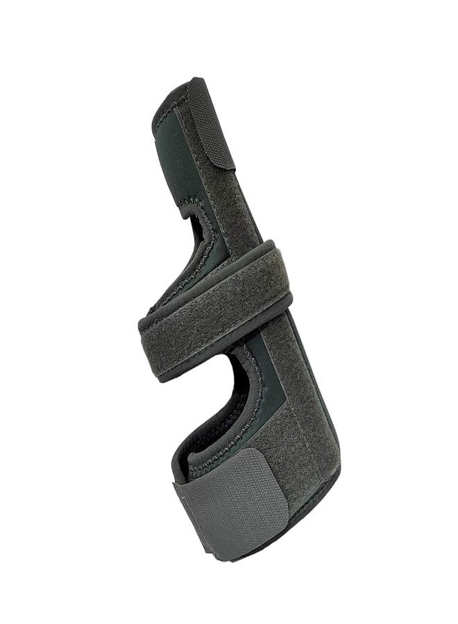 WITSOUL Boxer Finger Splint - Supports Pinky, Ring, Middle Metacarpals and Knuckles - Right or Left Both Hand Adjustable Brace (COLOR GREY) (L) - Image 2