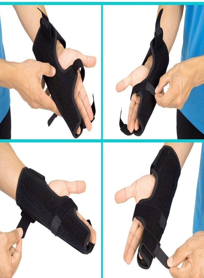 WITSOUL Boxer Finger Splint - Supports Pinky, Ring, Middle Metacarpals and Knuckles - Right or Left Both Hand Adjustable Brace (COLOR GREY) (L) - Image 4