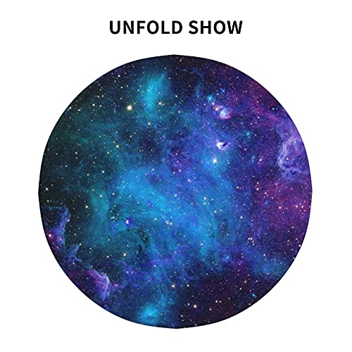 FREEHOTU Galaxy Space Nebula Round Tablecloth Thicken Desk Cloth Washable Table Cover Table Cloth for Kitchen Daily Dinning Party Tabletop Decor 60 Inch - Image 3