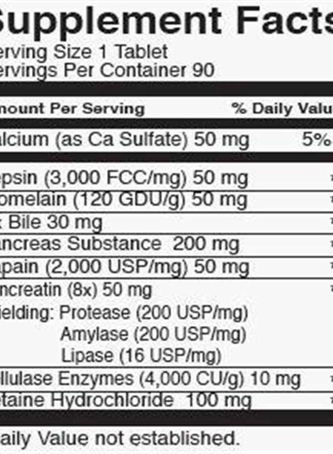 LionHeart Supplements DIGESTIVE ENZYMES SUPPLEMENT - Includes Purified Ox Bile Salts - Tablets for No Gallbladder Sufferers - Enzyme for Digestion & Gas Relief - Helps Bloating, Acid Reflux, Constipation & Repair Leaky Gut - Image 3