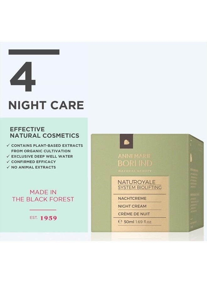 ANNEMARIE BÖRLIND – NATUROYALE Night Cream – Natural Anti Aging Face Cream - Retinol, Vitamin C + E for a Fresher, Smoother and Tighter Skin with a New, Youthful Glow – Step 4 of 5 – 1.69 oz.  - Image 3