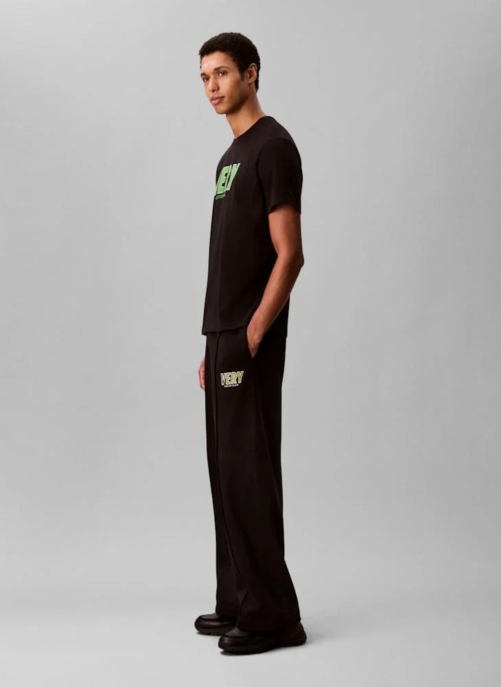 Calvin Klein Jeans Black Logo Pintruck Sweatpant for Men | Best Price UAE