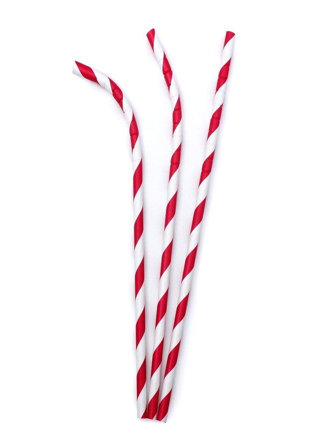 Preserve Made in the USA Bendable Compostable Drinking Straws, 50 count, Red and White Stripes - Image 1