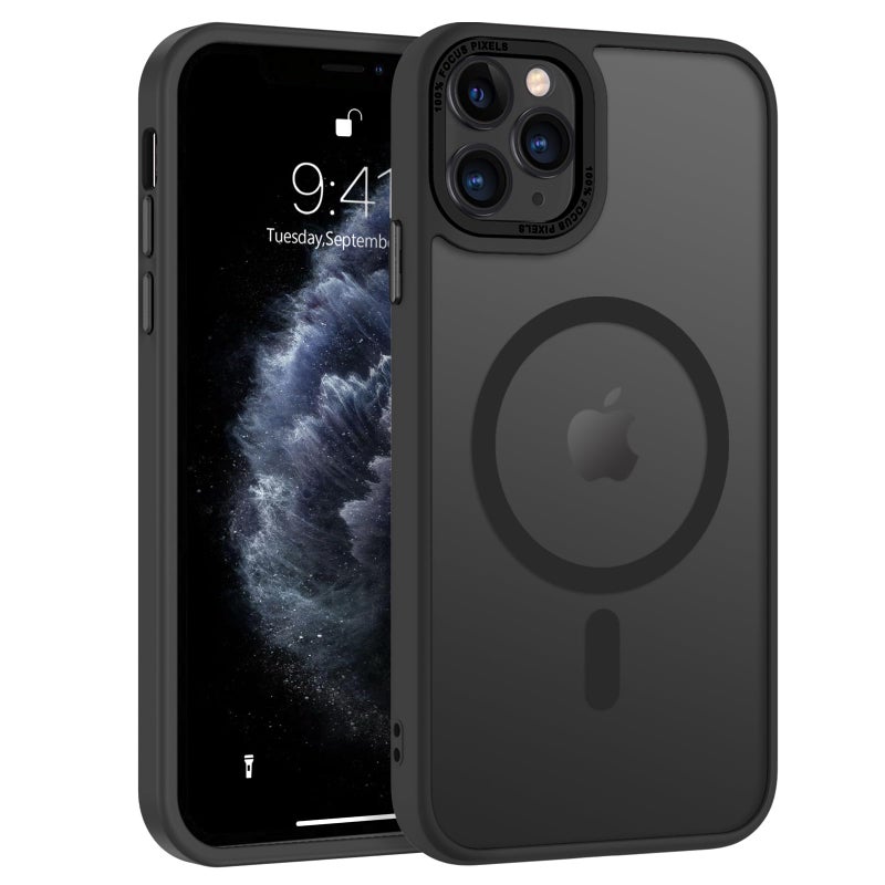 BENTOBEN for iPhone 11 Pro Case 2019 Compatible with Magsafe Translucent Matte Magnetic Phone Case iPhone 11 Pro 58 Slim Thin Shockproof Bumper Women Men Protective Cases Cover Black - Image 2