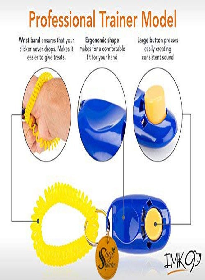 Sage Square Pet Training Clicker Along with Wrist Strap for Dog/Cat/Kitten/Puppy/Bird (Random) (1 Piece) - Image 3