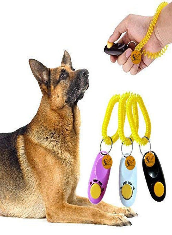 Sage Square Pet Training Clicker Along with Wrist Strap for Dog/Cat/Kitten/Puppy/Bird (Random) (1 Piece) - Image 1