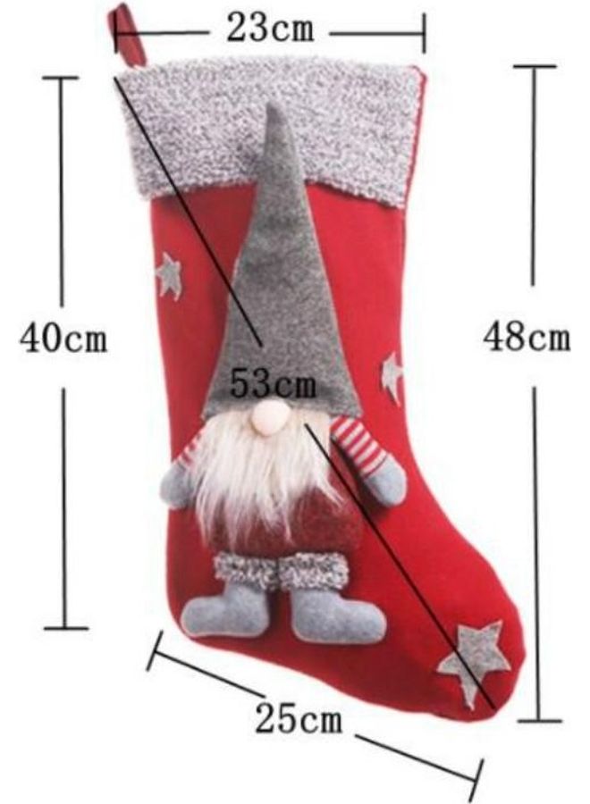 Generic Socks Shape  Decorative Gift Bag Multicolour - Image 3