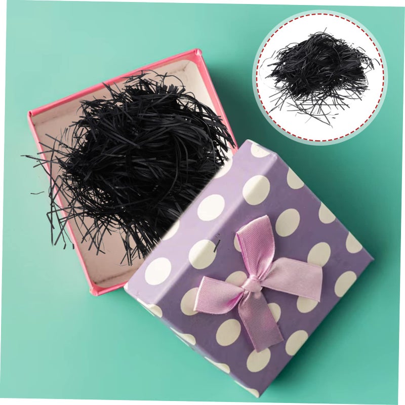 Black Crinkle Cut Shredded Paper Filler for Gift Wrapping Basket Stuffing Weddings Birthdays - Image 5