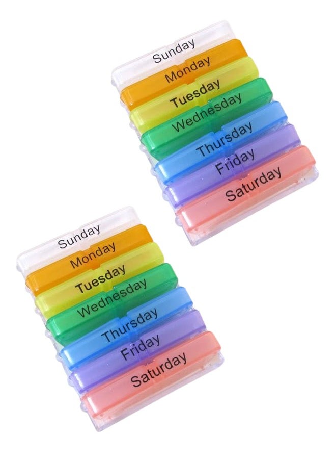 2 pieces Portable pill box organizer, can meet a week's supply 7 slots - pzsku/Z486104FAF04D9C53D19AZ/45/_/1697456077/70860443-7e07-464e-9cc5-3ff138e67735