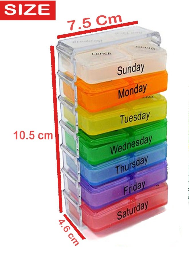 2 pieces Portable pill box organizer, can meet a week's supply 7 slots - pzsku/Z486104FAF04D9C53D19AZ/45/_/1697456078/6e482120-e1f1-4382-b912-ce2930a9bbfa