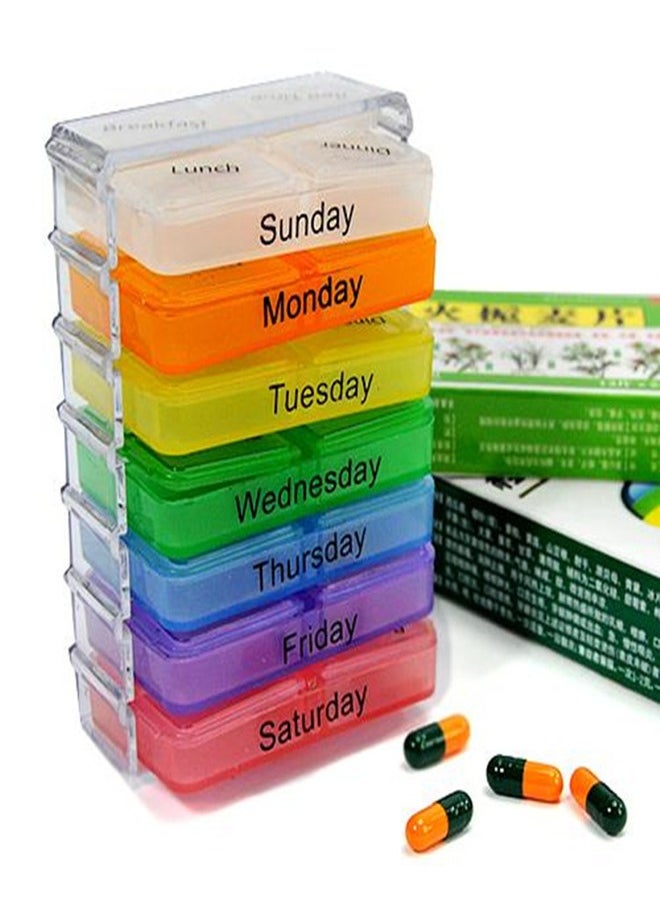 2 pieces Portable pill box organizer, can meet a week's supply 7 slots - pzsku/Z486104FAF04D9C53D19AZ/45/_/1697456079/3549d033-269f-49fb-aabb-83abd6c83602