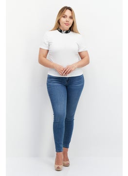 Lyle & Scott Women Round Neck Brand Logo T-Shirt, White  - Image 4