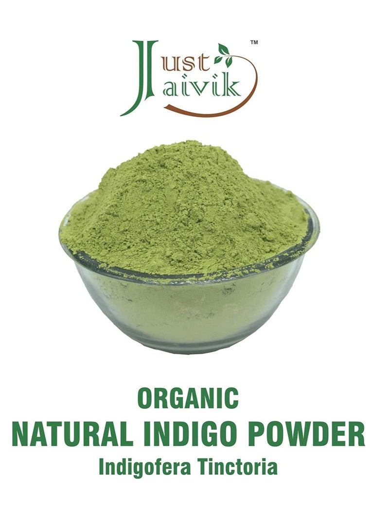 Just Jaivik Just Jaivik 100% Organic Indigo Powder - 227 gms / 1/2 LB Pound / 08 Oz - Indigofera Tinctoria- A 100% Organic Hair Dye - Color your hair dark brown to black with Henna - Image 4