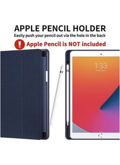 LCYLJGY Case for iPad 9th/8th/7th Generation 10.2 inch Auto Sleep/Wake Slim Lightweight Trifold Stand Smart Cover Soft TPU Back Case with Pencil Holder for iPad 10.2 2021/2020/2019  - Image 3