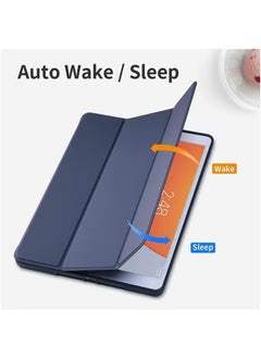 LCYLJGY Case for iPad 9th/8th/7th Generation 10.2 inch Auto Sleep/Wake Slim Lightweight Trifold Stand Smart Cover Soft TPU Back Case with Pencil Holder for iPad 10.2 2021/2020/2019  - Image 4