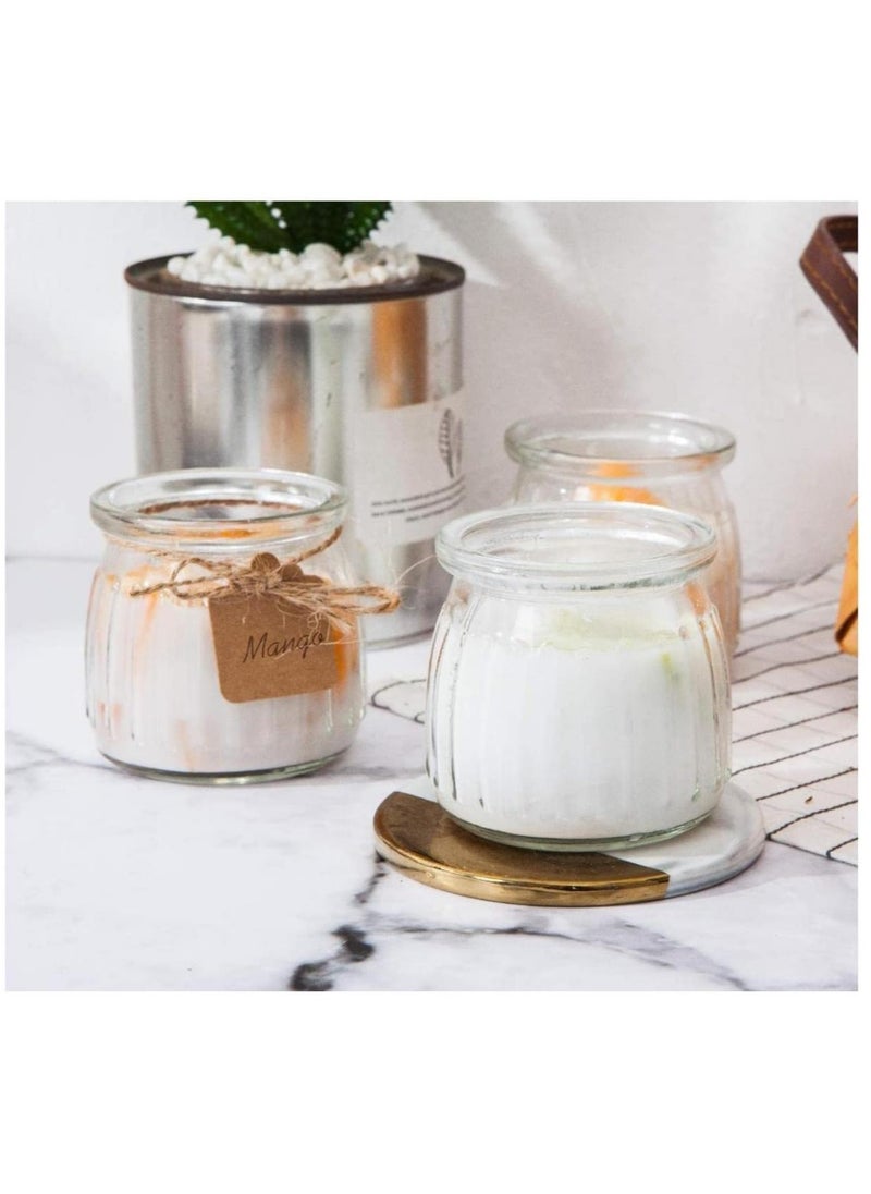 FUFU 7oz 12Pack Glass Jars with cork cover  Mini Pudding Jars Clear Yogurt Jars Glass Favor Jars Containers for Spice, Jam, honey, Mousse, Wedding Favors  - Image 4