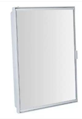 Generic PGen ABS Unbreakable ZPYR 122 Bathroom Full Mirror Single Door Cabinet with Storage Chest Shelves Corner Cabinet 125X7X17 Plastic Wall Shelf Number of Shelves 3 White 