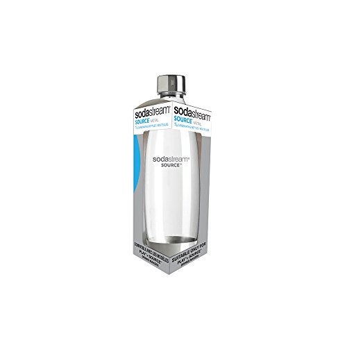 SodaStream 1L Slim Metal Carbonating Bottle Single