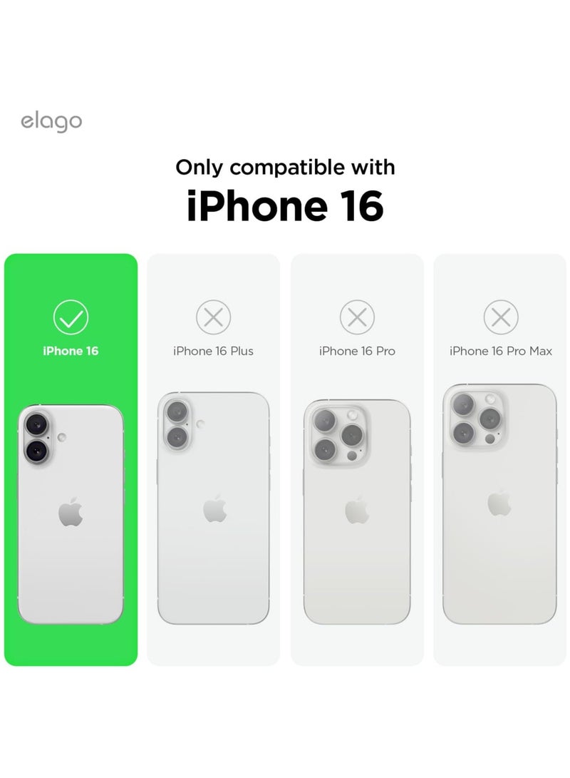 Elago Liquid Silicone for iPhone 16 Case Cover Full Body Protection, Shockproof, Slim, Anti-Scratch Soft Microfiber Lining - Alpine Green - Image 2