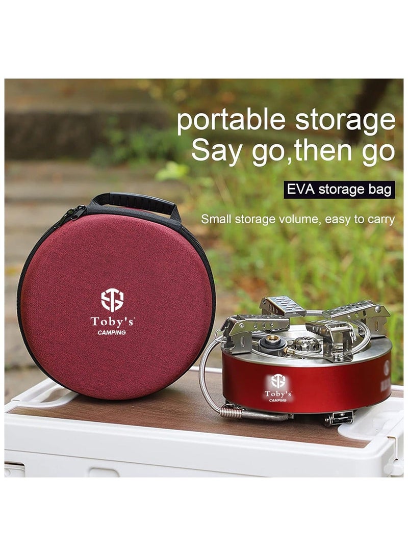 توبيز موقد توبي 01 نبض 23800 واط من سبيكة محمولة للنزهة والتخييم، تصميم مقاوم للرياح، موقد طبخ غاز مع إشعال بيزو وحقيبة حمل، موقد قابل للطي لحقيبة الظهر في الهواء الطلق والمشي لمسافات طويلة وسيارة النزهة - Image 2