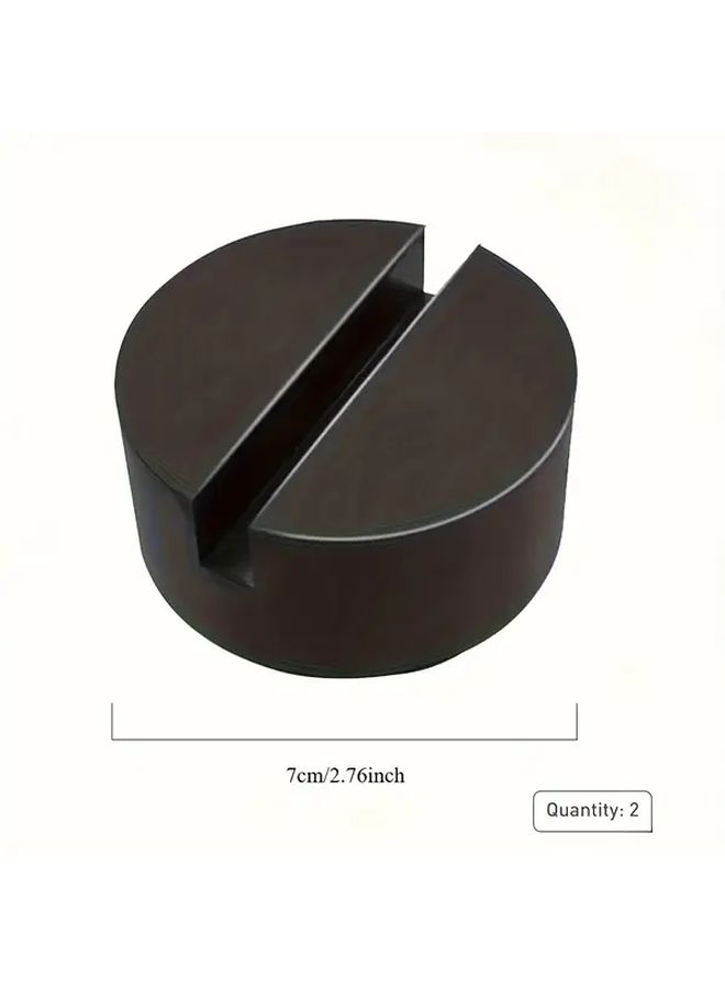 2pcs Heavy Duty Non Slip Car Jack Rubber Pads Black Automotive Repair Blocks - Image 2