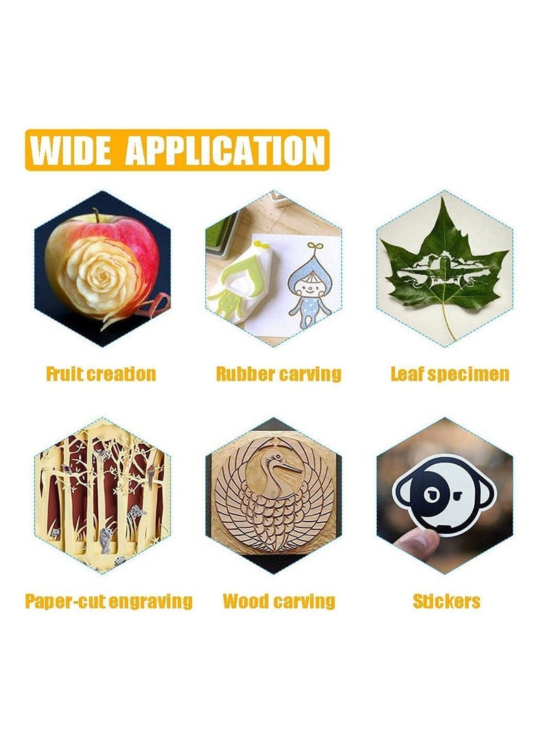 Y&D Precision Carving Knife Kit, Craft Hobby with 40 PCS Exacto Blades, Ruler, Cutter, Replacement Blades for DIY Art Work Cutting, Scrapbooking, Stencil  - Image 4
