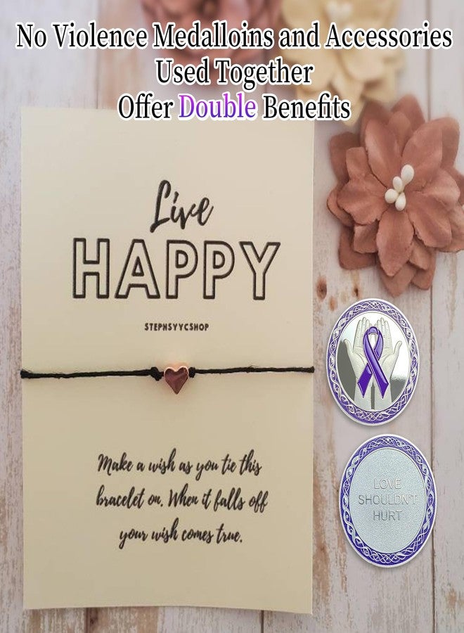 IELCJJ Domestic Violence Awareness Coin - Original Purple Ribbon Coins - Hope Strength Faith Courage Health Awareness Prayer Token - Stop Violence End Silence Gifts for Men Women - Image 5
