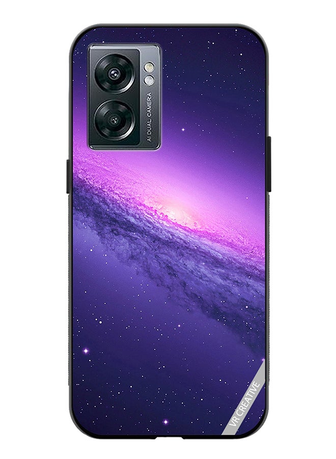 VR CREATIVE Protective Case Cover For Oppo A57 5G Abstract Crossed Lines Galaxy Seamless Design Multicolour - Image 1