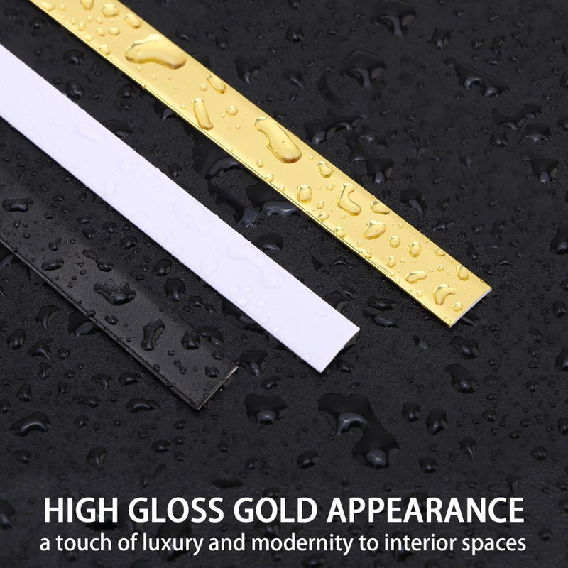 QDYMXUN Glossy Black Peel and Stick PVC Molding Trim, Flexible DIY Wall Accent Strip for Mirror Frame, Cabinet, Edges & Borders and Tiles (197''L x 0.4''W) - Image 2