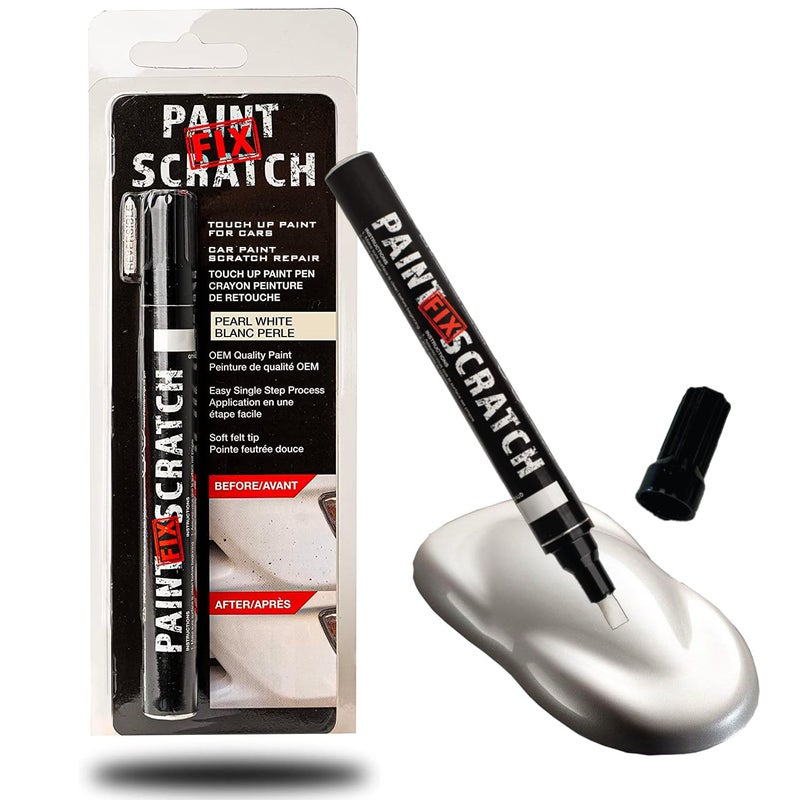Scratch Fix Universal White Automotive TouchUp Paint Pen for Deep Car Scratches Precision Applicator for Below Clear Coat Repair QuickDry WeatherResistant Finish White Pearl