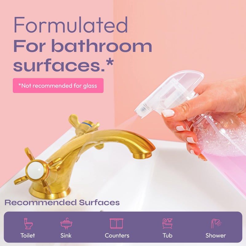 FOMIN Bathroom Cleaner Refill Tablets (6 Pack) - Magnolia Grapefruit - All-In-One Tablet Cleaner For Bathroom Cleaning - Bathroom Cleaner Solution for Spray Bottle - Makes 102 fl oz (6 x 17 Fl oz) - Image 3