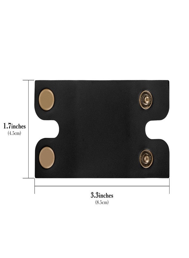 Linkidea Safety Razor Head Vegan Leather Cover, Double Edge Safety Razor Cover for Travel, Butterfly Razor Shaving Accessories Compatible with Merkur 34C Hd, 34C, 23C, Henson AL13 (Black) - Image 3