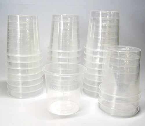 NSI 30 2 Ounce Graduated Clear Plastic Cups for Mixing Paint, Stain, Epoxy, Resin 60cc 2oz oz - Image 4