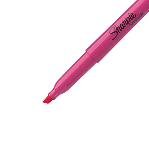 Sharpie 27009 Pocket Style Highlighters, Chisel Tip, Fluorescent Pink, Box of 12 - Image 3