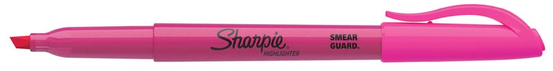 Sharpie 27009 Pocket Style Highlighters, Chisel Tip, Fluorescent Pink, Box of 12 - Image 2