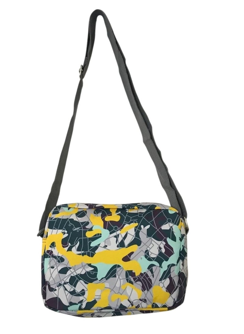 Women’s Crossbody Bag – Printed Design with 3 Zippers - Image 2