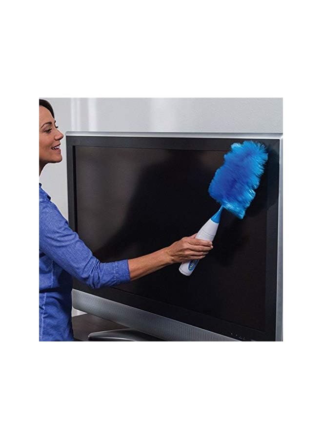 promass 360° Automatic Microfiber Feather Duster Spin Scrubber Dust Collector for Bathroom, Kitchen, Office, Car, Spin Duster Electric Feather Duster,Charging - Image 3