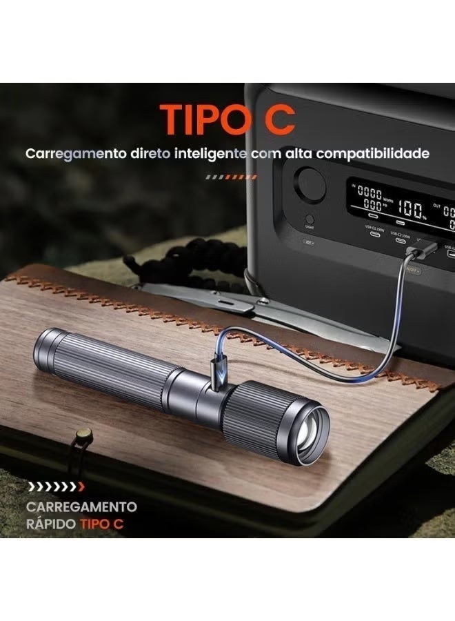 Philips LED Philips Genuine SFL2141 Rechargeable Flashlight, Waterproof & Drop-Resistant, Long Battery Life, Dual-Use for Home & Outdoor - Image 2